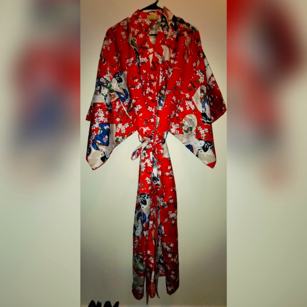 ❤ Asian Inspired Kimono Style Robe w Sash ❤